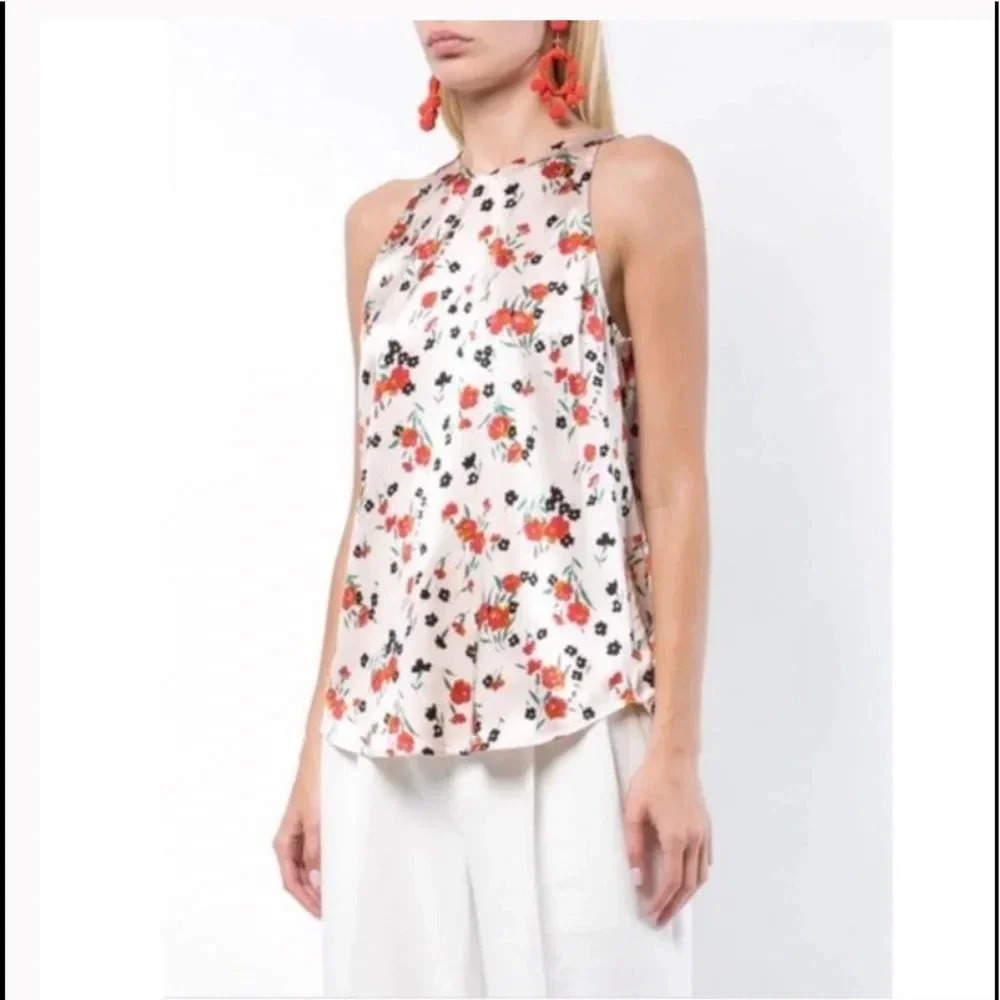 NWOT A.L.C. Ansie Floral Silk Tank Top Blouse Sz 2